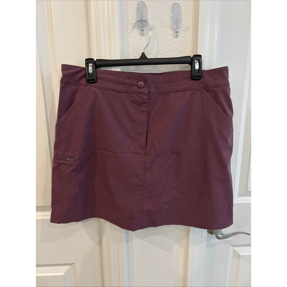 32 Degrees Cool Skort Womens L Large Purple Elastic Waist Zip Pocket Short Lined